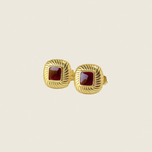 red and gold earrings