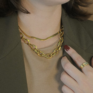 Leo Chunky Cable Chain Necklace
