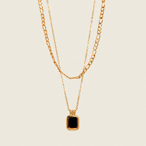 Gigi Black Pendant Necklace Set