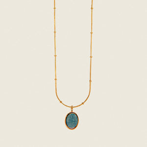 blue stone necklace gold mardenia jewelry